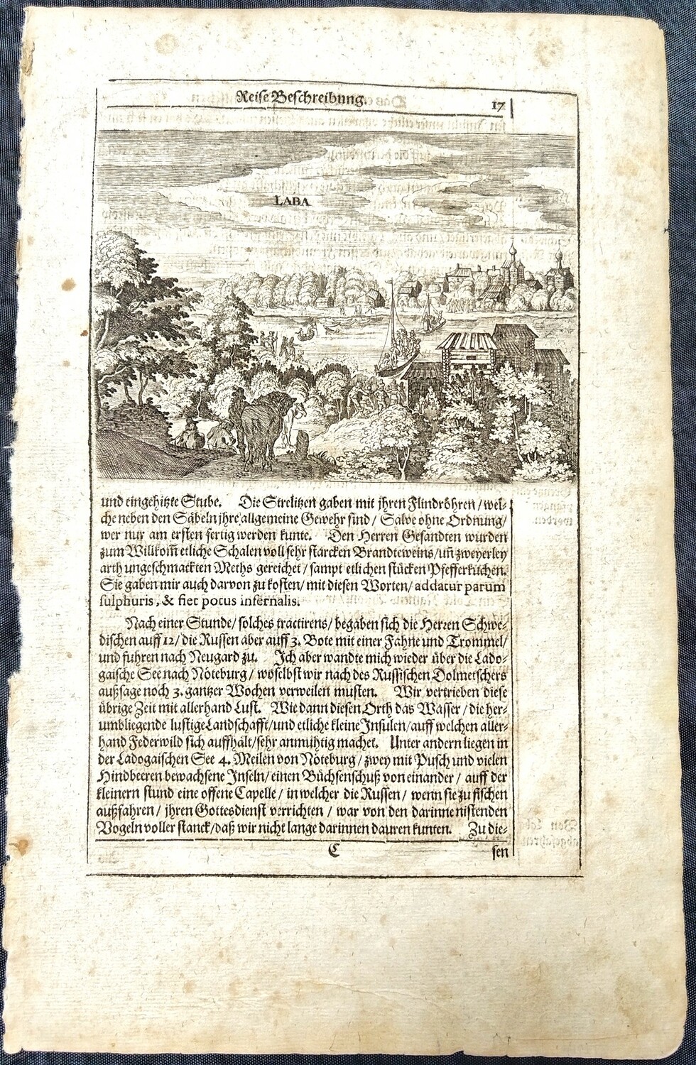 Вид города Лава 1663 год.