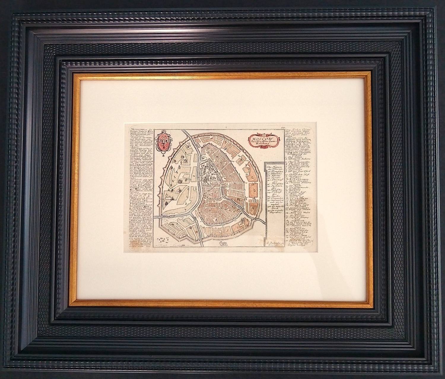 План Москвы Боденера 1750 год.