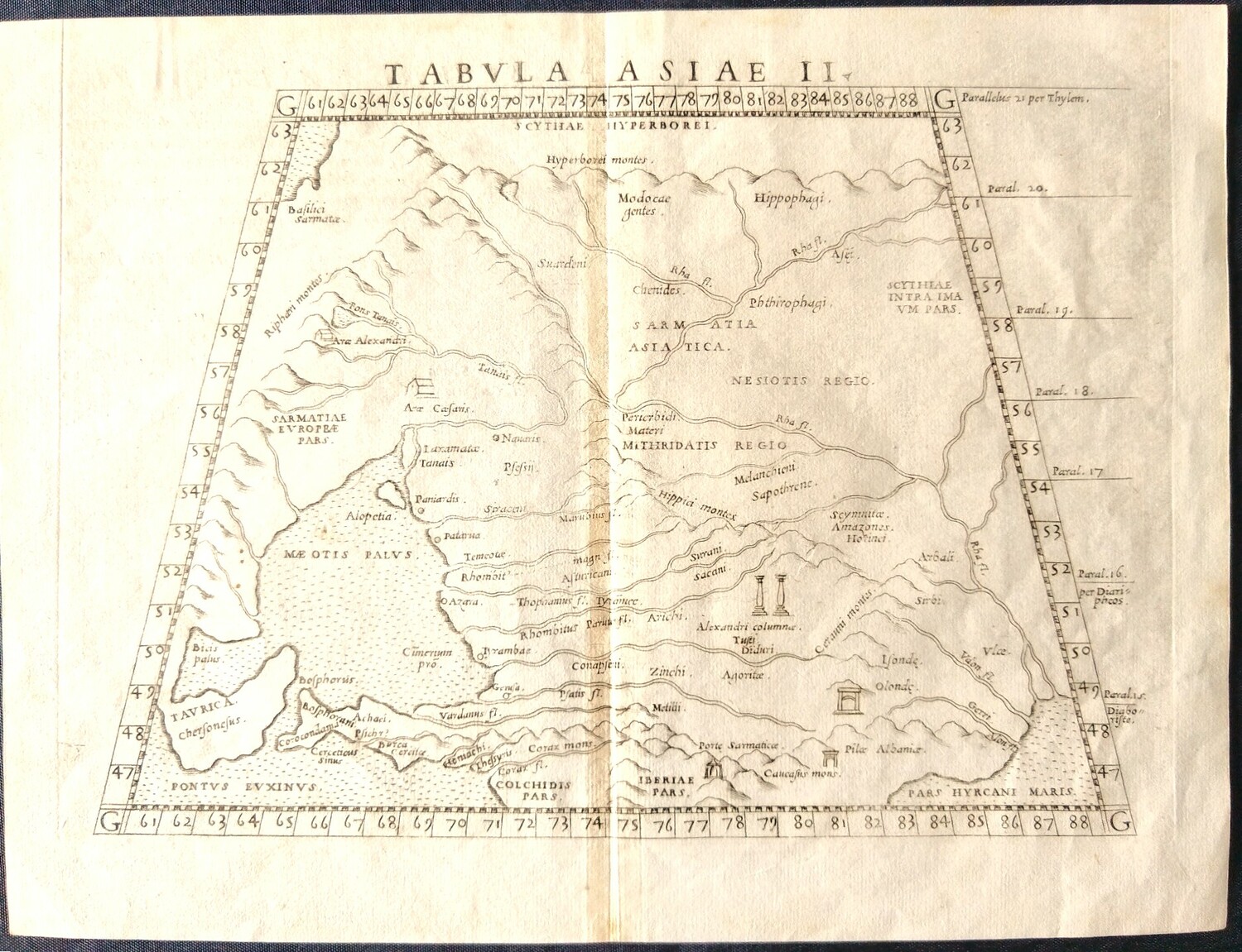 Карта Юга России и Северного Кавказа 1562 год.