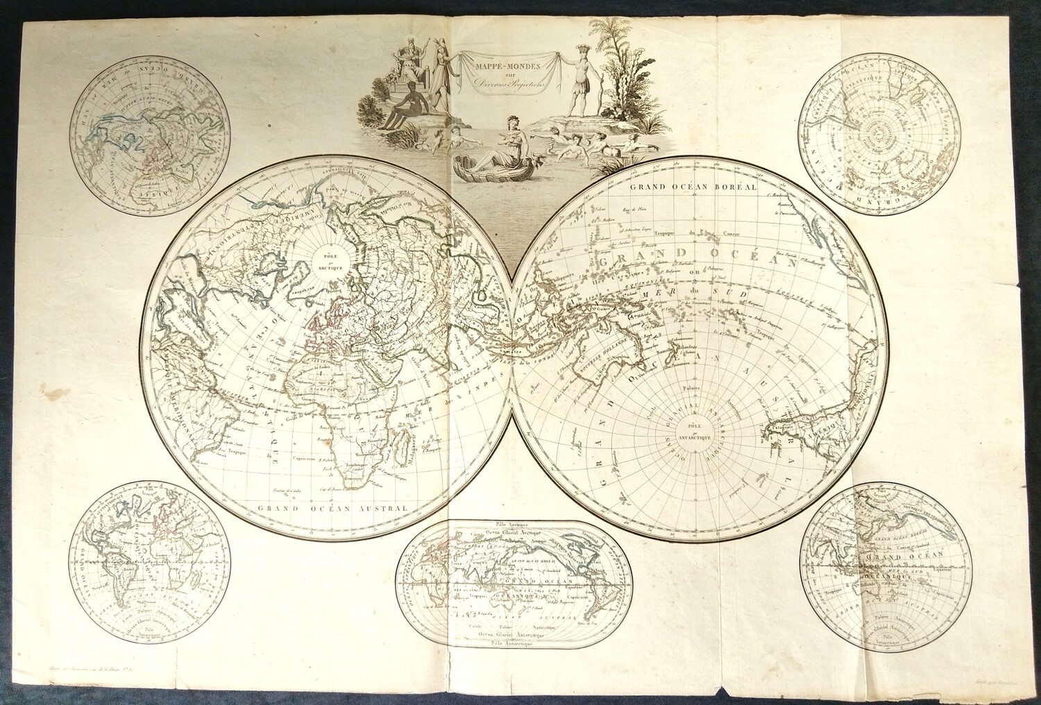 Антикварная карта мира 1812 год. RRR Антикварная карта мира 1812 год. RRR