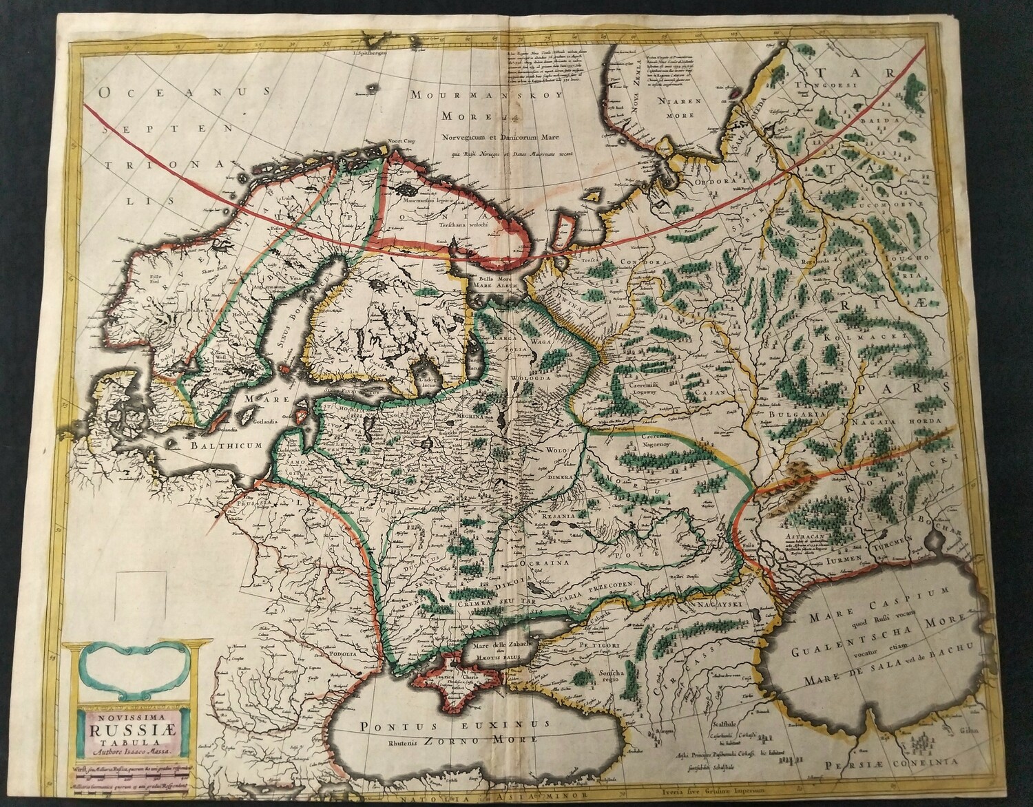 Карта России из редчайшего английского издания 1635 год. RRR
