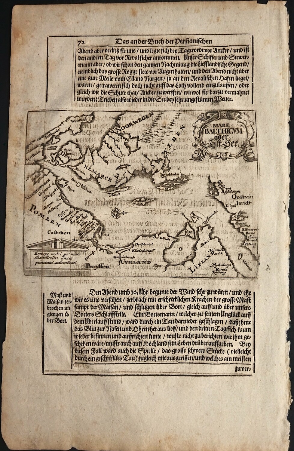 Карта Балтийского моря 1663 год. Карта Балтийского моря 1663 год.