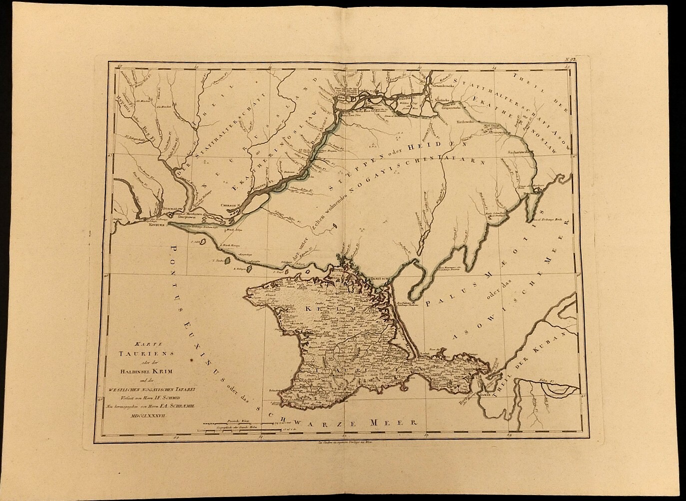 Большая карта Крыма 1787 год. Большая карта Крыма 1787 год.