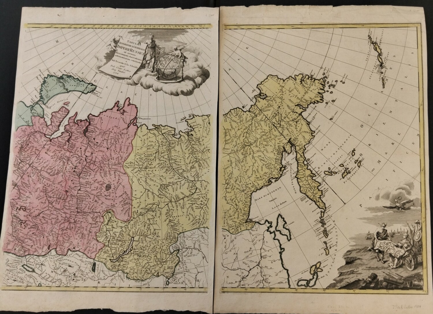 Карта Сибири и Дальнего Востока 1784 год.