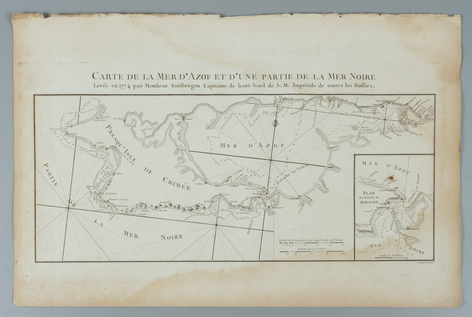 Карта Азовского и части Черного морей 1783-1792 гг.